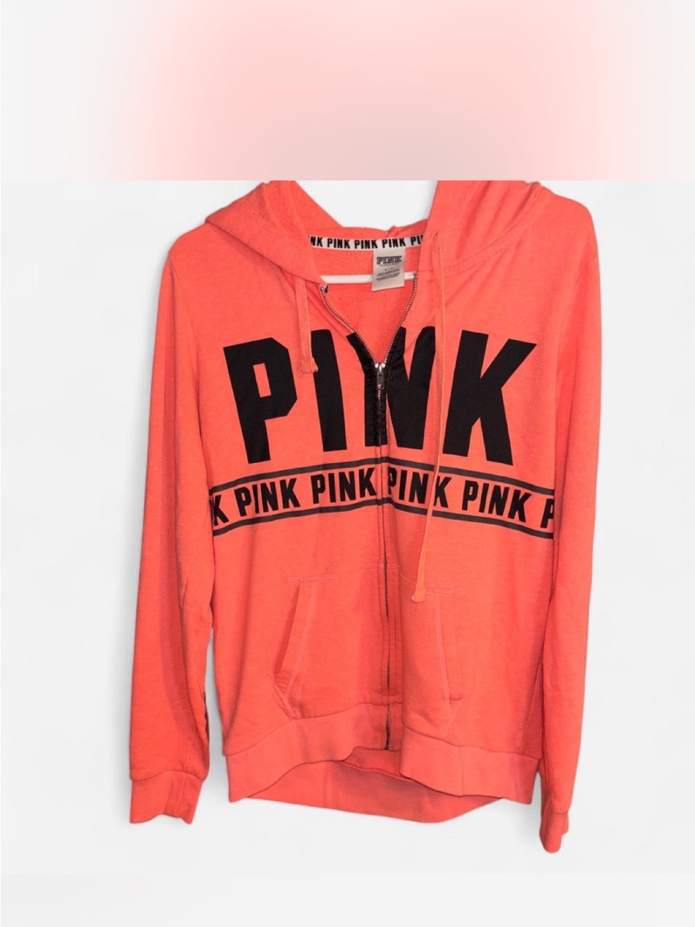 PINK Victoria's Secret Coral Zip-Up Hoodie by PINK Victoria's Secret